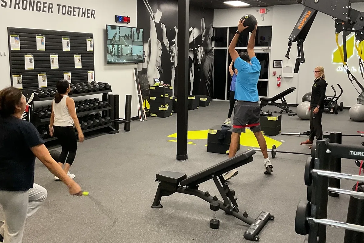 Small group personal training session at Alloy Personal Training Cary